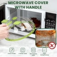 thumbnail image 4 of Flippable Microwave Splatter Cover, 10 Inch Microwave Cover for Food, Clear Microwave Food Cover with Handle and Water Steamer, Home Gifts for House Essentials, Green, 4 of 6