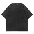 thumbnail image 3 of American Style Retro Heavyweight Solid Color Short Sleeved T-shirt Men Women Summer Street Trendy Washed Old Oversized Clothes, 3 of 4