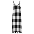 thumbnail image 5 of Buffalo Check Black And White Plaid Wide Stripes Sleeveless Dress Dress for pregnant women evening dress, 5 of 6