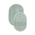 thumbnail image 1 of Superior BATHRUG-OV2PC-SG Cotton Oval Bath Rug Set - Sage, 2 Pieces, 1 of 2