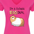 thumbnail image 4 of Inktastic I'm a Guinea Big Deal with Cute Guinea Pig Women's V-Neck T-Shirt, 4 of 5