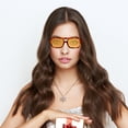 thumbnail image 1 of Greenadscape 1Pack Summer Eyewear Multi Color Yellow Tea Tint Plastic Sunglasses For Cycling, 1 of 8