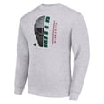 thumbnail image 2 of Men's Starter  Heather Gray Minnesota Wild Half Helmet Team Logo Pullover Sweatshirt, 2 of 3