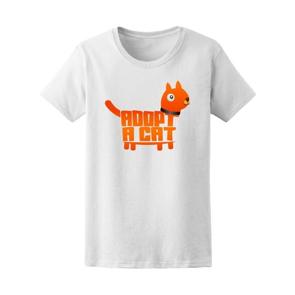 Adopt A Cat T-Shirt Women -Image by Shutterstock, Female Medium