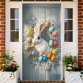 thumbnail image 5 of YWIYIUD 1PC Happy Easter Door Cover Easter Decorations, 71x35 Inch Easter Rabbit Eggs Door Banner Welcome Easter Banner Spring Theme Rabbit Door for Front Door Wall Indoor Outdoor Home Decor, 5 of 5