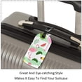 thumbnail image 3 of Square 2Pack PU Leather Flamingo Cruise Luggage Tag with Privacy Cover and Name ID Tag for Travel Handbags Backpacks Luggage Tags, 3 of 6