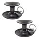 thumbnail image 1 of Moyic Candeleros decorativos de 2 piezas con mango para un ambiente encantador Candelero de metal Decoración del hogar Negro, 1 of 6