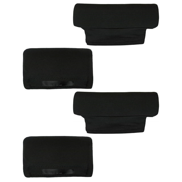 FESTFENDS 2 Paires de Coussins pour Béquilles Polyester Noir et Mousse pour Récupération Médicale