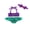 Purple Green, variant on BemeyourBBs Kids Toddler Baby Girls Mermaid Swimsuit Halter Top Bikini Set Infant Girl Bathing Suit Swimwear Fish Scales Triangle Briefs Bowknot Elastic Headband Summer Beachwear
