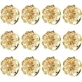 thumbnail image 1 of Juego de 20 servilleteros de flores ahuecados para bodas, fiestas, banquetes, cenas de Navidad, delicadas hebillas para servilletas, decoración (oro artificial) Sincero  Electrónica, 1 of 5