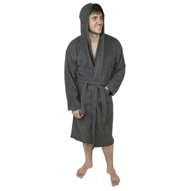 Peignoir à Capuche en Coton Éponge de Luxe 100 % pour Hommes Spa