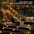 Solar Deck Lights Outdoor 4 Pack, Solar Step Lights Waterproof Led