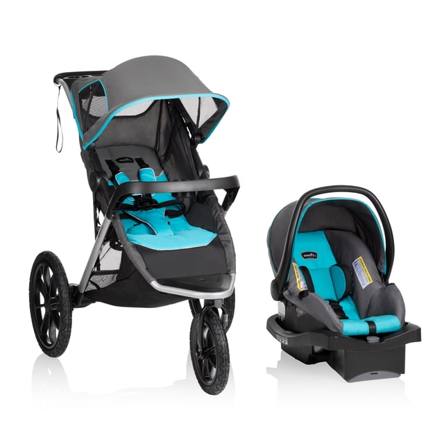 Evenflo Victory Plus Jogging Stroller Travel System with LiteMax Infant Car Seat (0-6 Years)