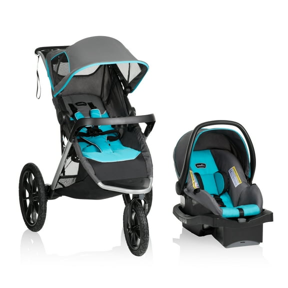 Evenflo Victory Plus Jogging Stroller Travel System with LiteMax Infant Car Seat (0-6 Years)