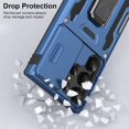 thumbnail image 3 of Samsung Galaxy S24 Ultra Case with Slide Camera Cover Shockproof Phone Case with 360°Rotate Magnetic Ring Stand for Galaxy S24 Ultra 6.8 inch - Blue, 3 of 14