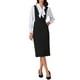 thumbnail image 1 of Vestido de tirantes para mujer, elástico, sin mangas, con escote en V, tipo A, overoles, vestido con bolsillos, XS, negro, 1 of 6