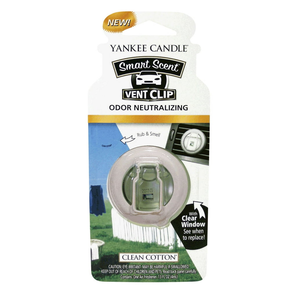 Yankee Candle Smart Scent Vent Clip Car & Home Air Freshener, Clean
