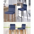 thumbnail image 5 of Navy Blue Striped Bar Stool Covers Set of 2, Vintage Stripes Ombre Stretch Washable Bar Chair Covers with Backs, Removable Pub Counter Height Chair Cover for Kitchen Dining Room Cafe, 5 of 7