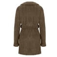 thumbnail image 4 of Bxsruta Womens Plush Fleece Bathrobe Soft Fluffy Sleepwear Long Sleeve Housecoat with Pockets, 4 of 6