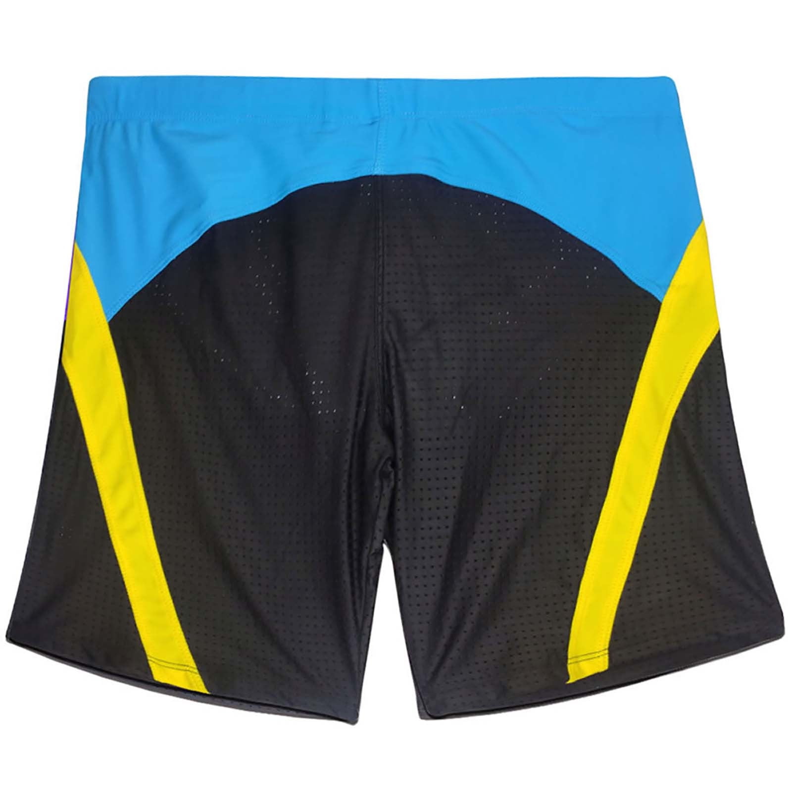 Mens Swim Trunks Quick-Drying Low Waisted Swimming Bottoms Stretchy Slim Color Block Breathable Hollow-Out Athletic Swimwear Bathing Suits Shorts
