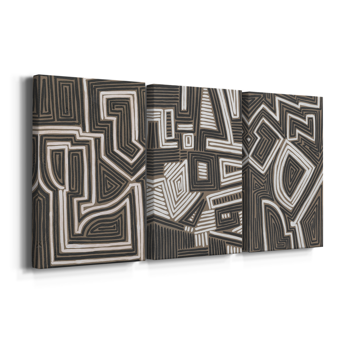 Abstract Maze I Premium Gallery Wrapped Canvas - Ready to Hang - 8 x 12 Each