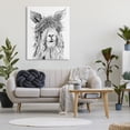 thumbnail image 2 of Stupell Industries Smiling Llama Alpaca Shaggy Hair Scribble Drawing Drawing Print Gallery Wrapped Canvas Print Wall Art, Design by Kamdon Kreations, 2 of 7