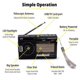 thumbnail image 1 of QFX R-39e Altavoz de 2 pulgadas | Radio de onda corta de 9 bandas AM F, 1 of 2