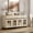 Beige, variant on Modern Sideboard Buffet Cabinet with Glass Doors and Adjustable Shelf Coffee Bar Storage Cabinet for Living Room Kitchen,Oak