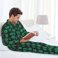 thumbnail image 6 of Sikiie Cartoon Kawaii Frogs Mens Pajama Set, Soft Warm Long Sleeve Sleepwear, Cozy Button-Down Pjs for Men-XX-Large, 6 of 7