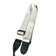 Guitar Strap White Nylon Adjustable Length Made In USA by Guitar Works, Inc.
