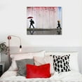 thumbnail image 4 of Nawypu BANKSY Canvas Print Colorful Rain Graffiti Wall Art Print Gallery Wrapped Image Mural Artwork for Home Decoration Modern Poster Gift, 4 of 4