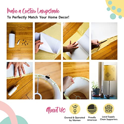 DIY Lampshade Stick It Self Adhesive Backing PVC Large Sheet Styrene  Pressure Sensitive Do It Yourself Lamp Make Your Own Peel off Drum 