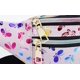 thumbnail image 3 of KAIYANG Bolso de mano con doble cremallera diagonal, impermeable, con diseño de mariposa, para mujer, 2 bolsillos con cremallera (blanco) azul, 3 of 5
