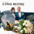 thumbnail image 4 of JAGASY Crow Memorial Urn for Ashes Adult Male, Grey Small Urns for Human Ashes Keepsake, Mountain Valley Decorative Urns for Couple, Grassy Cliff Cremation Urn for Husband & Wife, (3 Inch), 4 of 7