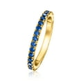 thumbnail image 3 of Pure Collection by Ross-Simons 1.10 ct. t.w. Lab-Grown Sapphire Eternity Band in 18kt Gold Over Sterling, Women's, Adult, 3 of 5