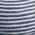 thumbnail image 5 of LR Home Savanna Round Blue/White Striped Indoor Pouf Ottoman, 20" H x 14" W, 5 of 6
