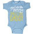 thumbnail image 1 of Cute Like Mommy Smell Like Daddy Baby Humor Snap Suit Mothers Day, 1 of 5