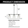 thumbnail image 4 of YANSUN 3-Light Pendant Kitchen Island Linear Pendant Clear Glass, 4 of 6