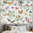 thumbnail image 2 of GOSMITH Floral Leaf Tapestries Wild Flowers Butterfly Retro Art Vintage Herbs Plant Wall Hanging Backdrop for Living Dining Room College Dorm Painting, 2 of 6