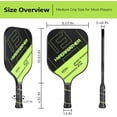thumbnail image 4 of A11N HyperFeather SE Pickleball Paddles Set of 2 - USAPA Approved | 7.3OZ, Graphite Face & Polymer Core, Cushion Grip | 4 Outdoor Balls and 1 Sling Bag, 4 of 8