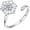 Snowflake, variant on Maple Leaf Ring for Women 925 Sterling Silver Adjustable Autumn Leaf Open Ring Fall Jewelry Thanksgiving Gift Nature Inspired Ring