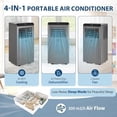 thumbnail image 2 of 8000BTU Portable Air Conditioners w/Remote/LED Control, Free Stand Cooling AC Unit for Room up to 350 sq. ft, 3-in-1 AC (Cool, Fan, Dehumidifier), 24Hrs Timer,Quiet Sleep Mode, with Window Kit, 2 of 9