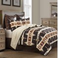 thumbnail image 1 of Paseo Road by HiEnd Accents / Yosemite Ensemble de Courtepointe 3 Pcs avec Couvre-Oreillers, Format Très Grand, Ensemble de Literie de Luxe Réversible en Coton Aztèque, Style Sud-Ouest Rustique, 1 Courtepointe et 2 Taies d'Oreiller, 1 of 2