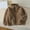 Coffee, variant on Hrsba Winter Warm Fleece lined Jacket For Kids Fall And Winter Kids Solid Color Zipper Jacket Boys Girls Coat Long Sleeve No Hood Jacket