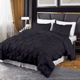 thumbnail image 2 of EASYCOT 800 TC 100% Egyptian Cotton 3 Pieces Pinch Pleated Duvet Cover Set Dark Gray , Alaskan King (132x120), 2 of 6