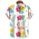 thumbnail image 4 of Camisas hawaianas de playa con estampado de pájaros y animales en 3D para mujer, camisas de manga corta con personalidades Y2k, ropa con solapa para mujer, 4 of 4