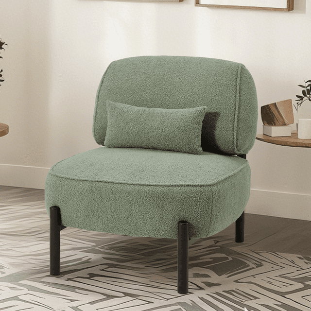 YODOLLA Chaise d'Appoint Moderne du Milieu du Siècle, Chaises de Salon, Chaise de Lecture pour Chambre, Vert