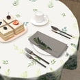 thumbnail image 5 of Eucalyptus Leaves Green Round Tablecloth 60 Inch Sage Leaf Washable Table Cloth Polyester Fabric Table Cover for Kitchen Room Picnic Party, 5 of 6