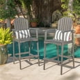 thumbnail image 2 of Malibu Dark Greyed Wood Adirondack Barstools (Set of 2), 2 of 28