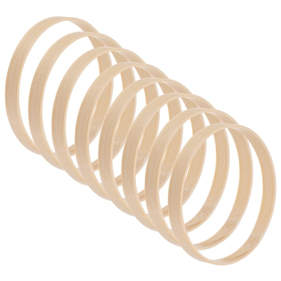 Uxcell 8 Pack Wooden Bamboo Floral Hoop 3 Inch Craft Wooden Wreath Rings, Apply to DIY Wedding Wreath Decor